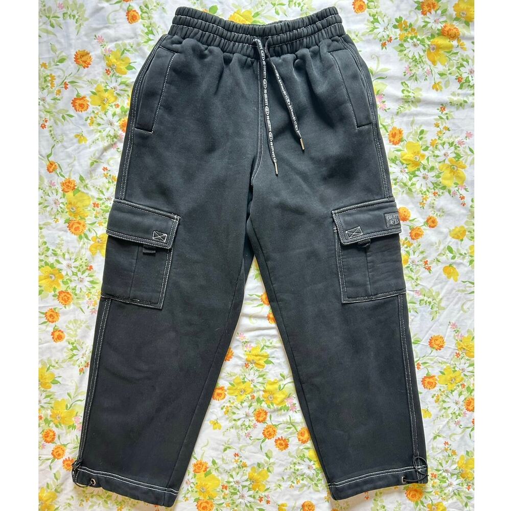 FB County black cargo drawstring sweatpants